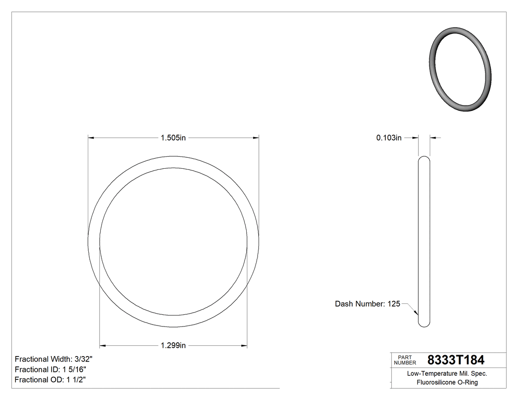 Technical drawing - 8333T184